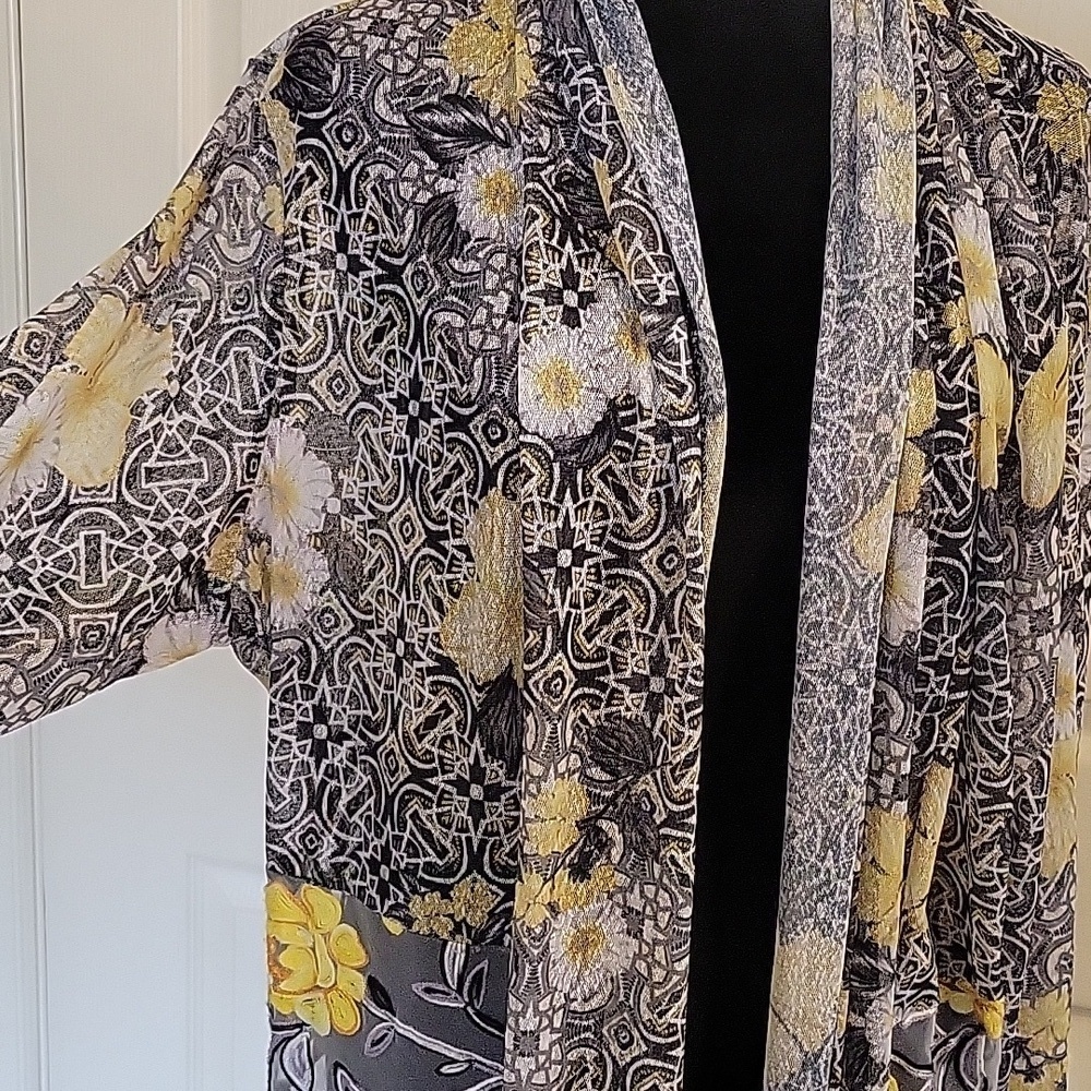 Ruby Rd Sheer Floral Duster - Picture 7 of 12